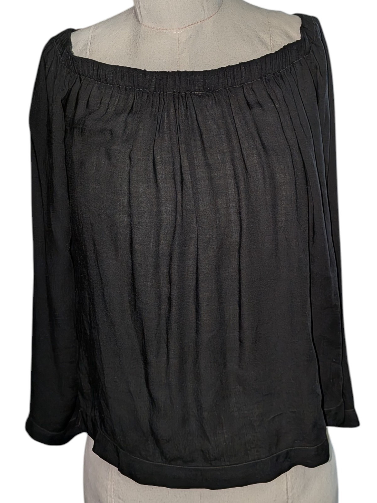 Bella Dahl Off-Shoulder Blouse Lightweight Flowy Vacation Travel Comfort Luxury